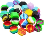 Kuvis 26ML Hexagon Silicone Wax Containers Concentrate Non-stick Jars Multi. Fixed Price $17.99.