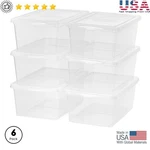 Stackable Storage Bins W/ Lids Home Office Organization & Clutter Control New. Fixed Price $38.33.