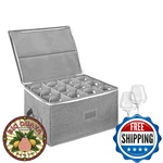 Bohemiaby Wine Glass Storage Box Holds 12 - Stackable Hard Shell Organizer With. Fixed Price $39.96.