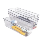 4 Pcs Clear Plastic Drawer Organizer, Desk Divider Organizers And Stor.... Fixed Price $18.37.
