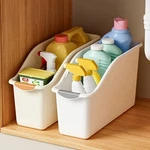 Curved Plastic Storage Bins Organiser Boxes For Cleaning Supplies Kitchen Home. Fixed Price $12.99.