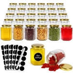 Betrome 30 Hexagon Glass Jars With Gold Oz, Pack, Lids. Fixed Price $42.95.