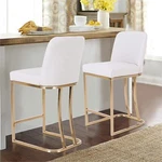 24" Counter Height Stools Set Of Upholstered Kitchen Dining Chair. Fixed Price $283.09.