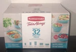 Rubbermaid 32 Piece Set Teal Blue Freezer Safe Meal Prep. Fixed Price $20.00.