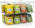 Utopia Home - Tea Bag Organizer With Lids (2 Pack) Clear Pantry Storage Box. Fixed Price $32.71.