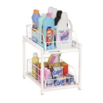 2 Tier Sliding Basket Drawer Organizer, Pull Out Under Sink Cabinets Organize.... Fixed Price $29.98.