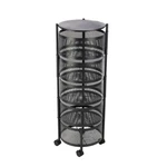 Fruit Vegetable Basket For Kitchen Rotating Storage Rack 5 Tier Rolling Cart. Fixed Price $69.99.