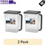 2 Pack Mainstays Large Food Storage Canister Lid Handle Pantry Cereal Dry. Fixed Price $24.99.