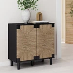 Nathan James Accent Cabinet Black Seagrass Doors Sideboard Storage Buffet. Fixed Price $252.19.