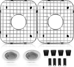 2PCS 304 Stainless Steel Protectors For Kitchen Sink W/center Drain 13.62"X11.5". Fixed Price $31.61.