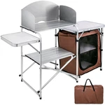 Outdoor 2-TIER Kitchen With Zippered Bag, Portable Folding Cook For Bbq,. Fixed Price $144.90.