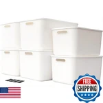 Amyup Set Of 6 Plastic Storage Bins Kitchen Pantry Organization Bathroom Under. Fixed Price $80.60.