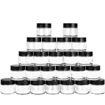 Oz Glass Jars With Lids, Hoa Kinh 24 Pack Tight Leak Proof Small Clear Tran.... Fixed Price $39.19.
