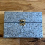 Galvanized Metal Recipe Box Hearth & Hand With Magnolia Cards Unused. Fixed Price $18.00.