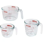 Pyrex 3-PC Glass Measuring Set (1, 2, 4 Cup), Oven/dishwasher/microwave Safe. Fixed Price $25.99.