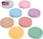 Wide Mason Jar Lids - Chefbee 8PCS Colored Plastic Mouth,. Fixed Price $8.72.