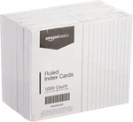 Amazon Basics Ruled Lined Index Cards, Pack (1000 Count), White. Fixed Price $13.92.