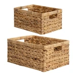 Storageworks Handwoven Water Hyacinth Wicker Baskets Set, Large & Small. Fixed Price $76.48.