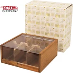 Htb Acacia Wood Tea Bag Organizer Storage, Gift Box 6 Compartments Chest. Fixed Price $37.92.
