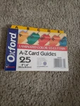 Oxford Laminated Tab Index Card Guides Alpha 1/5 Manila 25/SET 04635. Fixed Price $11.17.