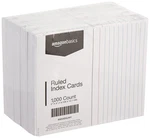 Amazon Basics Ruled Lined Index Cards For Study, Pack (1000 Count), White. Fixed Price $14.78.