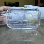 Cow Butter Dish Glass Container Embossed Lid Luminarc Made France. Fixed Price $24.99.