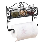 Adhesive Paper Towel Holder With Shelf, Wall Mount, 12IN Black For Kitchen, H.... Fixed Price $29.98.