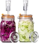 Fermentation Jar, 1.5 Liter Glass Fermenting With Weights And Air. Fixed Price $55.99.