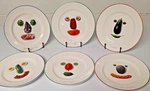 Prinknash Abbey Pottery. Set 6, 9" Plates. Starters 1970S Clifford Richards. Fixed Price $55.00.