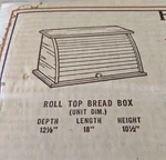 Vintage Wood Roll Bread Box Country Kitchen Countertop Cottagecore Home Deco. Fixed Price $198.18.