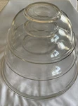 Vintage Pyrex Clear Nesting Mixing Bowls 323 325 326 Made Usa Set Of. Fixed Price $34.99.