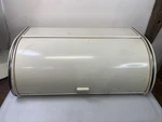 Vtg Brabantia Roll Top Metal Bread Box Made In Holland 17.5 W 6.75 10.25. Fixed Price $41.98.