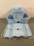 Peace Love World Set Of 3 Small Stackable Hardsided Storage Bins With Heart Desi. Fixed Price $10.99.