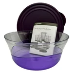 Tupperware Sheerly Elegant 9.5 Cup Purple Bowl With Lid. Fixed Price $35.99.