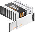 Adjustable Deep Drawer Divider 6" Tall, Expandable 13-22", 8-PACK, Non-slip. Fixed Price $113.53.