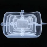 6 Pcs Silicone Stretch Lids For Kitchen Microwave Food Bowl Caps. Fixed Price $7.99.