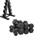 Barbell Rubber Coated Hex Dumbbell Set With Storage Rack 100 210 Lb Options,. Fixed Price $250.99.