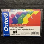 Oxford Poly Index Card Guides, Alphabetical, A-z, Assorted Colors, 4" 6" Size. Fixed Price $9.98.