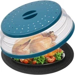Large Microwave Splatter Cover & Silicone MAT,12 Inchs Vented Collapsible Guard. Fixed Price $33.05.
