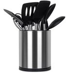 Haiyouneer Kitchen Utensil Holder For Countertop 360 Silver And Black. Fixed Price $35.94.