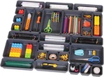 Tenabort 42 Pack Interlocking Desk Drawer Organizer Tray Dividers Black. Fixed Price $40.77.