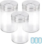 Spice Jars, 3 Pack Oz Bottles With Shaker Lids, Glass Empty Seasoning. Fixed Price $9.99.