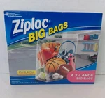 Big Bag 4 Count Xl 10 Gallon 2'X20" Double Zipper Sturdy Handle Lock. Fixed Price $27.50.