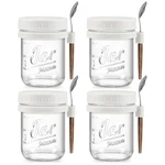 Landneoo 4 Pack Overnight Oats Containers With Lids Spoons, 16 Oz White. Fixed Price $39.53.