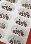 30 Holiday Snowmen Peel And Stick Gift Labels- Made In The Usa. Fixed Price $6.95.