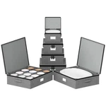 Spaceaid China Storage Containers 6 Pack, Stackable Hard Shell Quilted Cases .... Fixed Price $100.39.