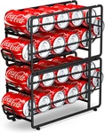 Soda Can Organizer Storage Rack, 2 Pack Stackable Beverage Dispenser. Fixed Price $40.95.