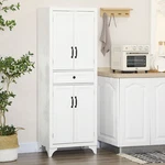 Homcom 67" 4-DOOR Kitchen Pantry With Drawer And Adjustable Shelves White. Fixed Price $183.99.