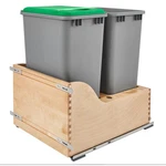 Rev-a-shelf Dual Pullout Trash Cans Qt. With Soft-close SLIDES,4WCSC-2150DM-2. Fixed Price $495.99.