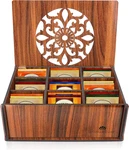 Royalhouse Premium Wood (hard Mdf) Tea Storage Box Organizer (brown), Eco-friend. Fixed Price $31.63.